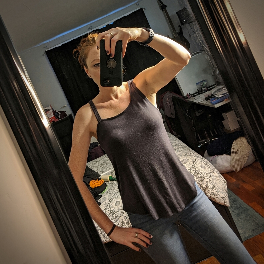 Express grey top sz S